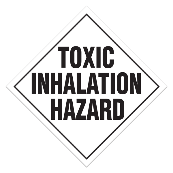 TOXIC INHALATION HAZARD International TDG Dangerous Goods Placards (100 /pkg)