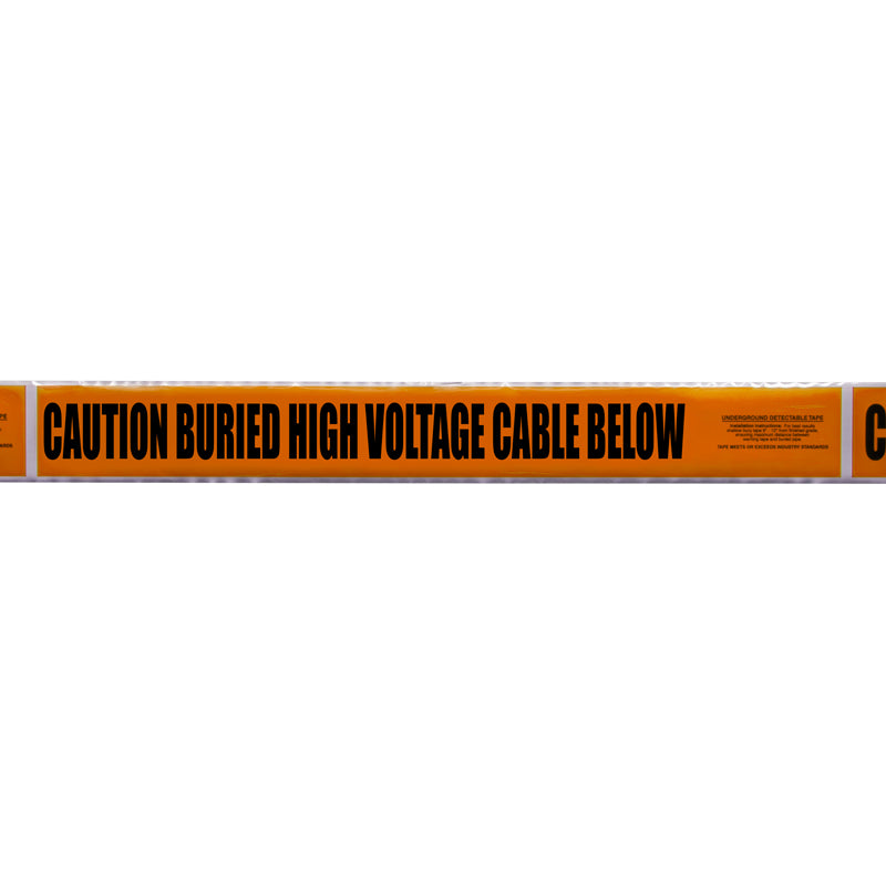 UDT3345 3 in x 1,000 ft CAUTION BURIED FIBER LINE BELOW Orange/Black Detectable Underground Utility Marking Warning Roll Tape (1,000 ft)