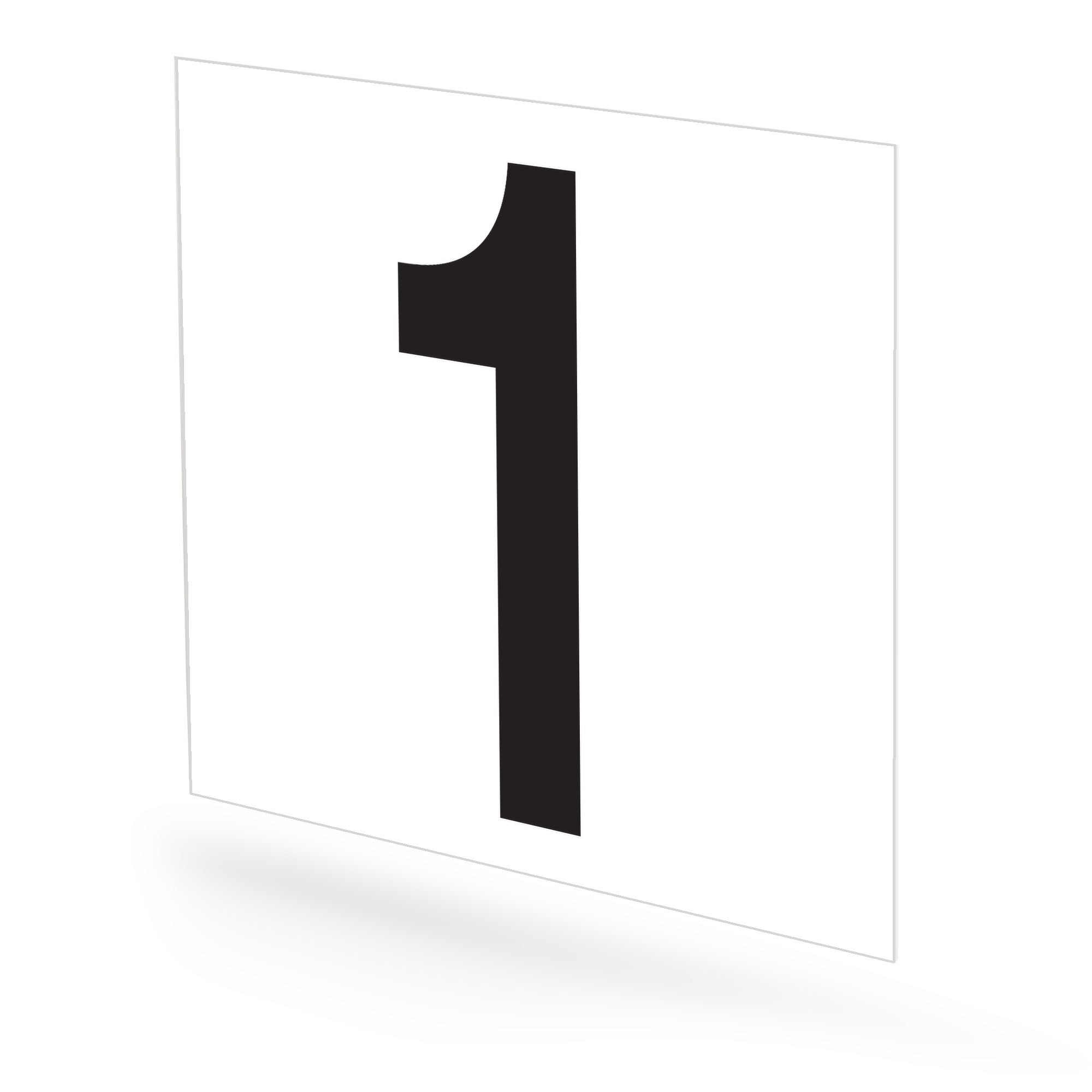 WM22PK01W Heavy Duty Warehouse Aisle Location Signs (22 in x 22 in) Consecutively Numbered (10 /pkg) Numbers 1-10 White