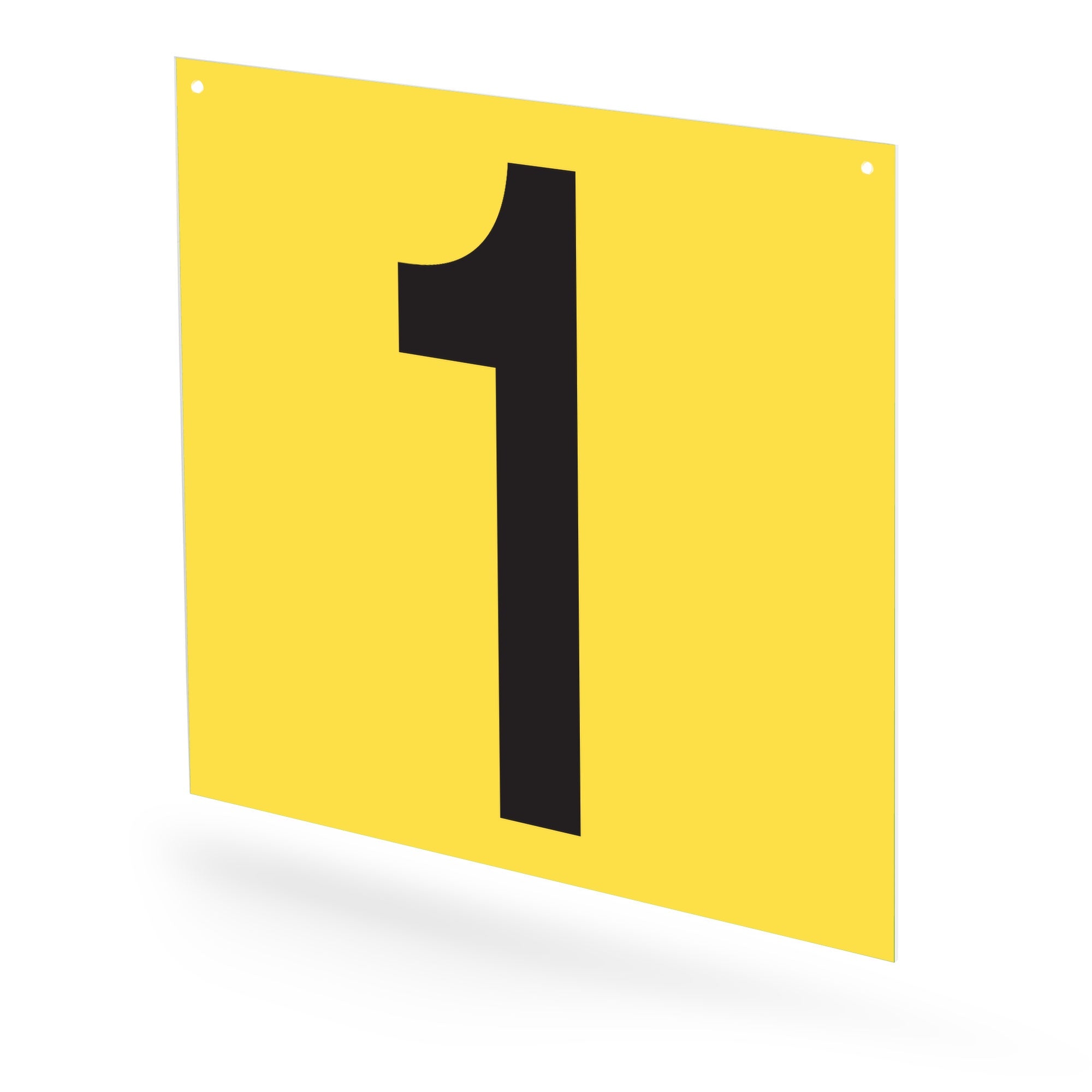 WM22PK01Y Heavy Duty Warehouse Aisle Location Signs (22 in x 22 in) Consecutively Numbered (10 /pkg) Numbers 1-10 Yellow