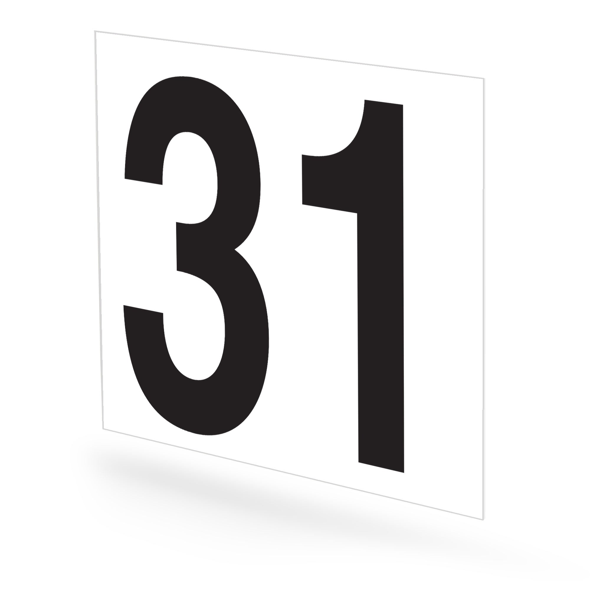 WM10PK31W Heavy Duty Warehouse Aisle Location Signs (12 in x 10 in) Consecutively Numbered (10 /pkg) Numbers 31-40 White