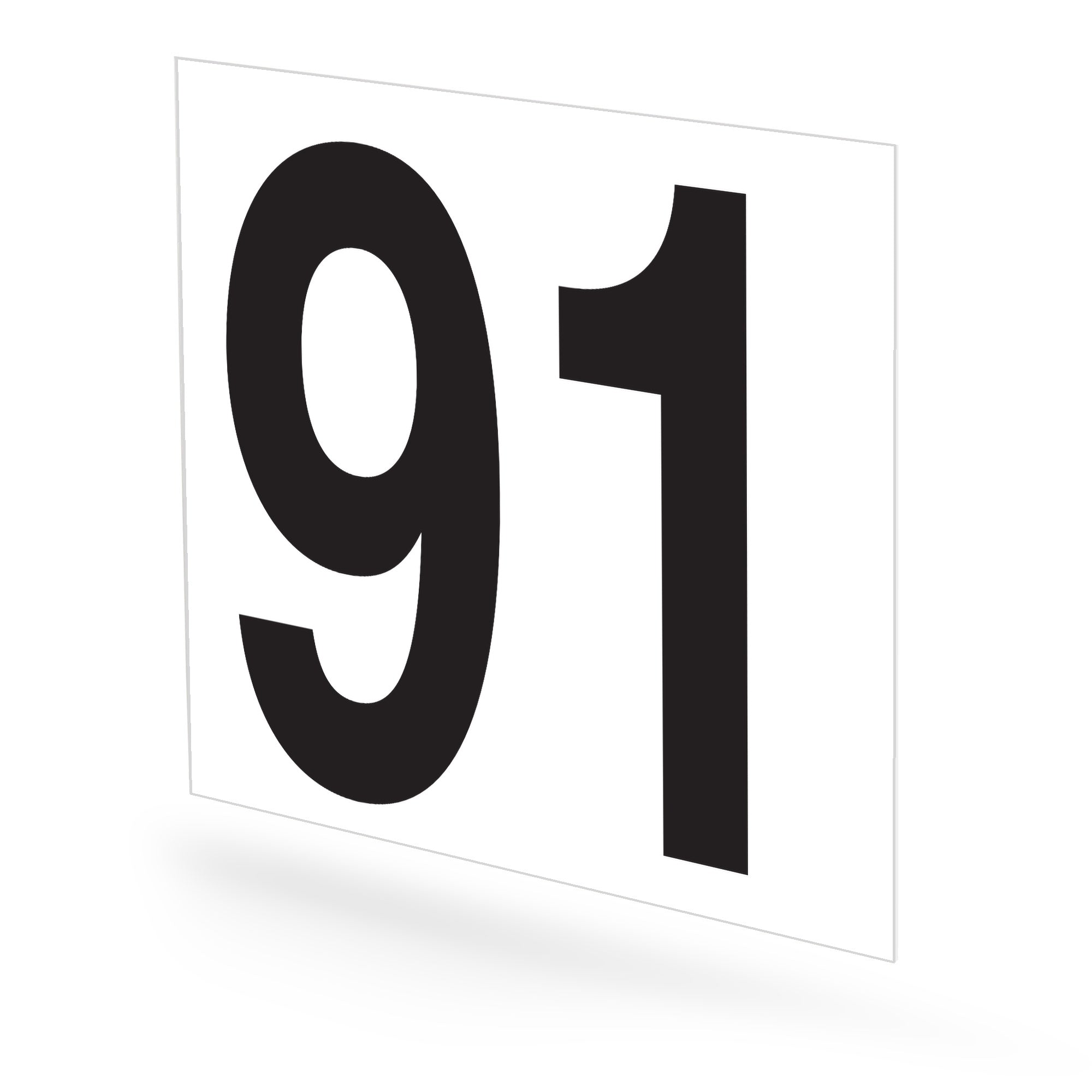 WM10PK91W Heavy Duty Warehouse Aisle Location Signs (12 in x 10 in) Consecutively Numbered (10 /pkg) Numbers 91-100 White