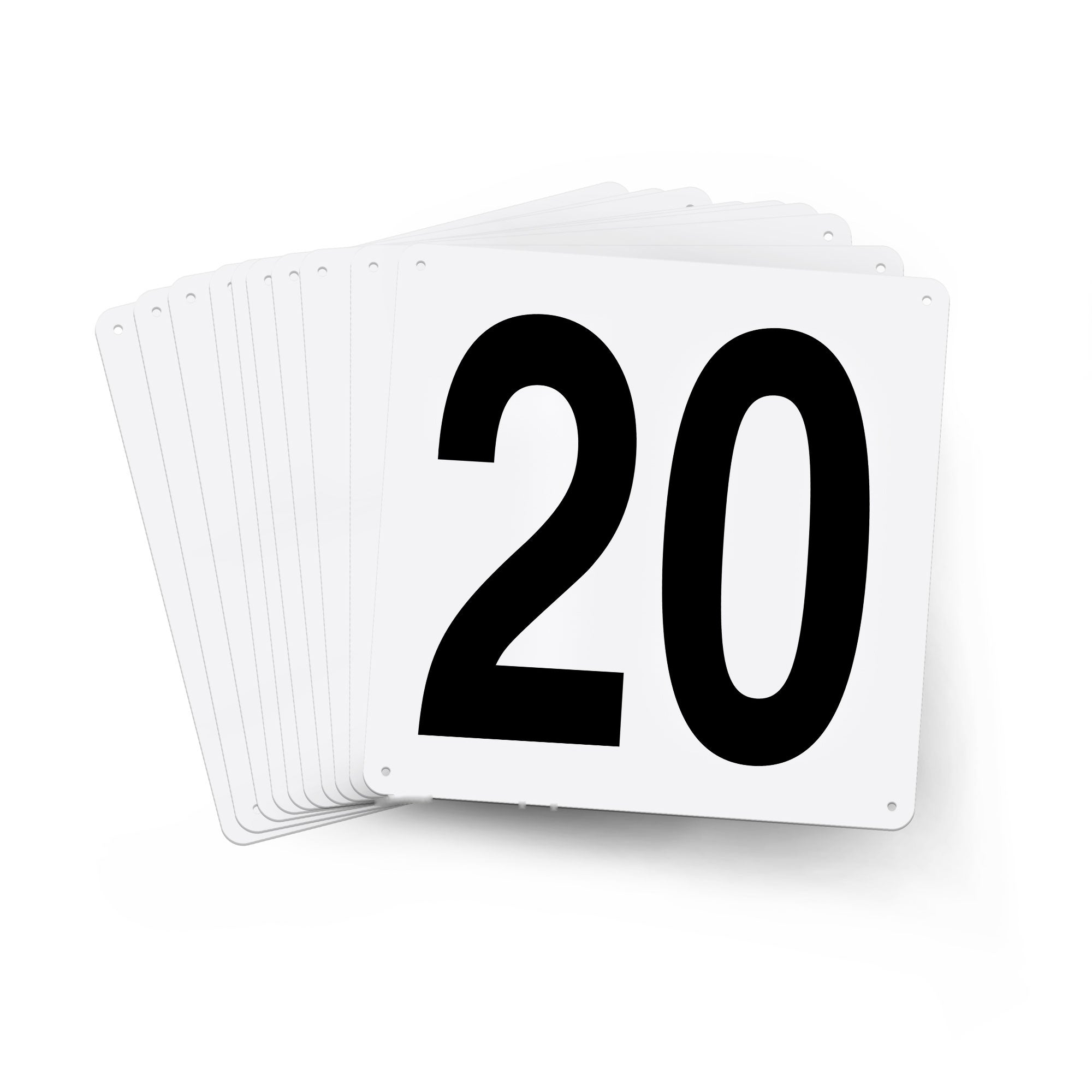 WM12PK11 Warehouse Dock Location Signs (12 in x 12 in) Consecutively Numbered (10 /pkg) Numbers 11 - 20