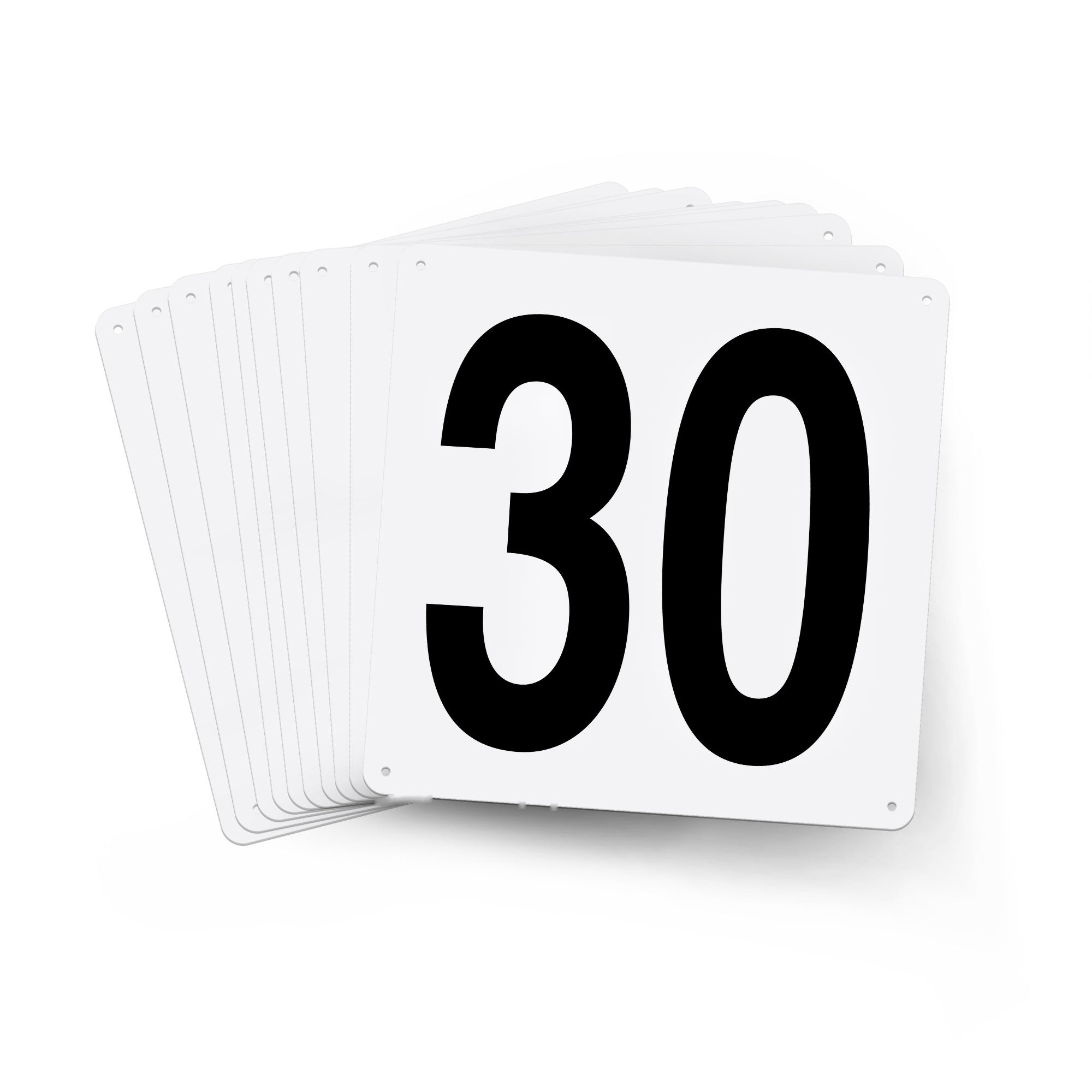 WM12PK21 Warehouse Dock Location Signs (12 in x 12 in) Consecutively Numbered (10 /pkg) Numbers 21 - 30