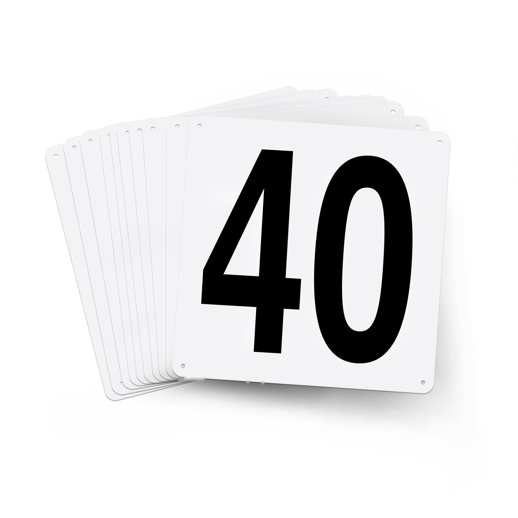 WM12PK31 Warehouse Dock Location Signs (12 in x 12 in) Consecutively Numbered (10 /pkg) Numbers 31 - 40