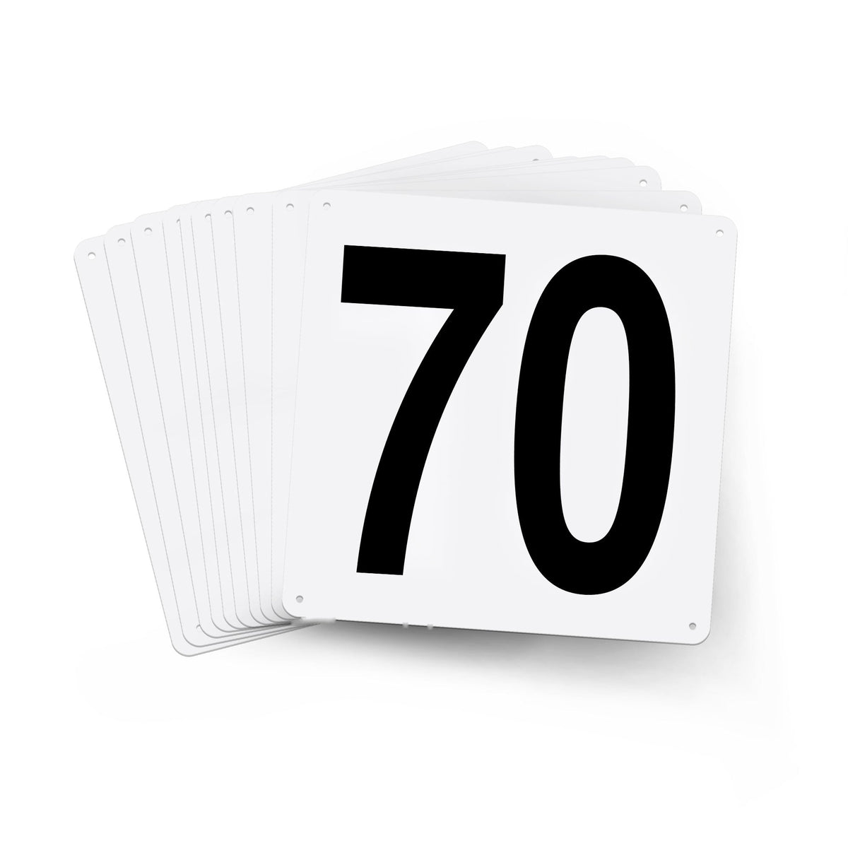 WM12PK61 Warehouse Dock Location Signs (12 in x 12 in) Consecutively Numbered (10 /pkg) Numbers 61 - 70