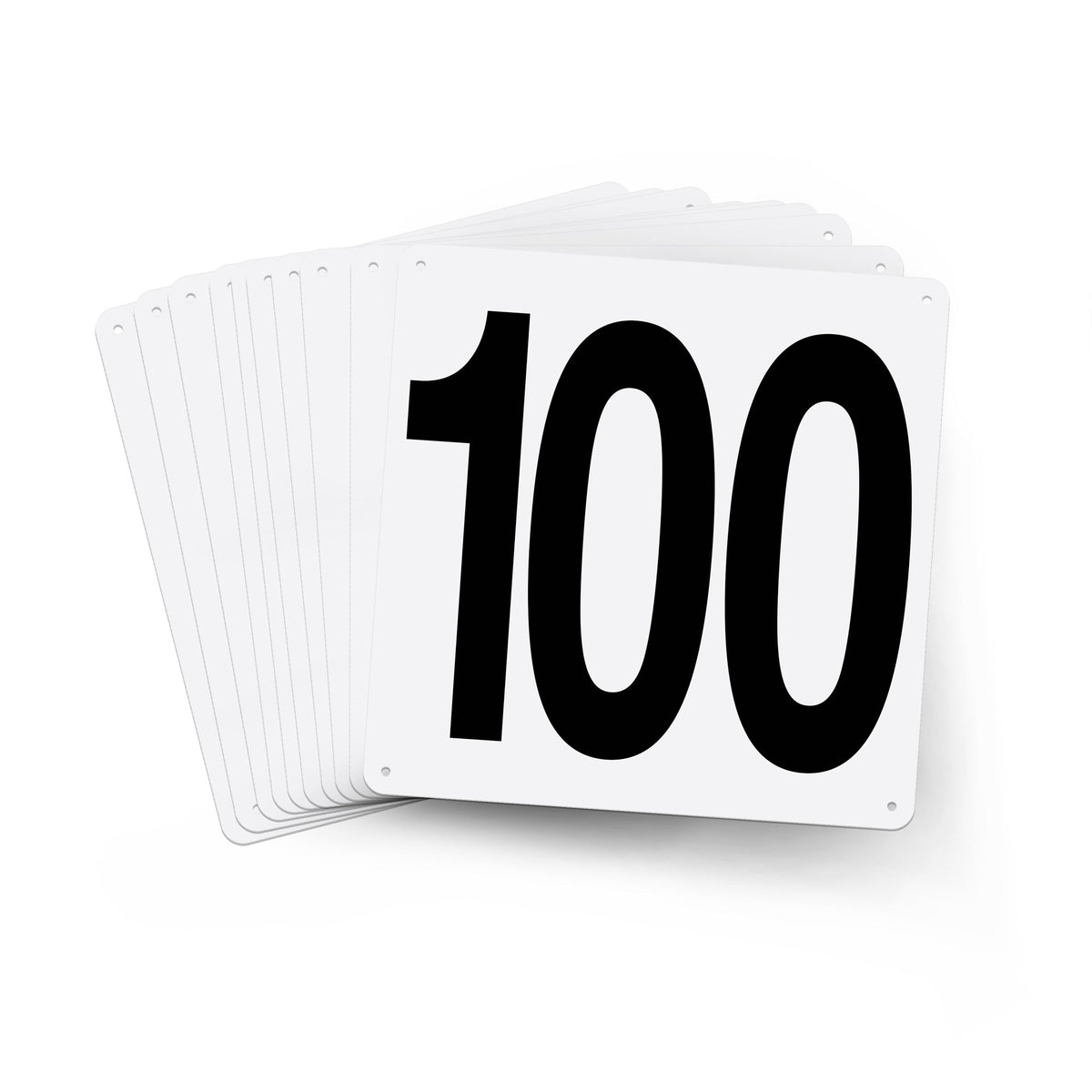 Warehouse Dock Location Signs (12 in x 12 in) Consecutively Numbered (10 /pkg)