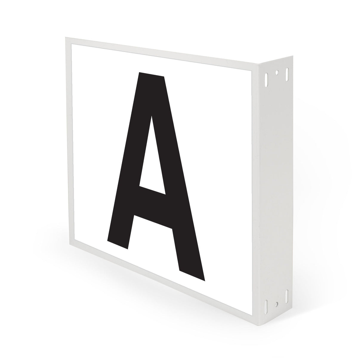 WM10PKAMW Heavy Duty Warehouse Aisle Location Signs (12 in x 10 in) Consecutively Lettered (10 /pkg) Letters A - M White