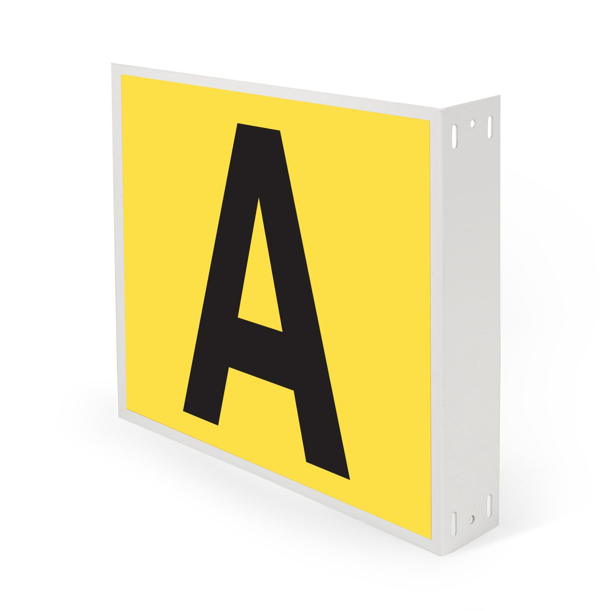 WM10PKAMY Heavy Duty Warehouse Aisle Location Signs (12 in x 10 in) Consecutively Lettered (10 /pkg) Letters A - M Yellow