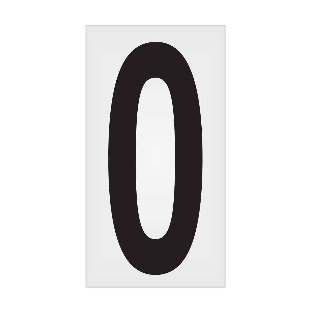 BC035PK0 BC035PK -series Butt Cut Black on White Adhesive VynMark® Decal Markers 3.5 Inch High Numbers (50 /pkg) Number 0