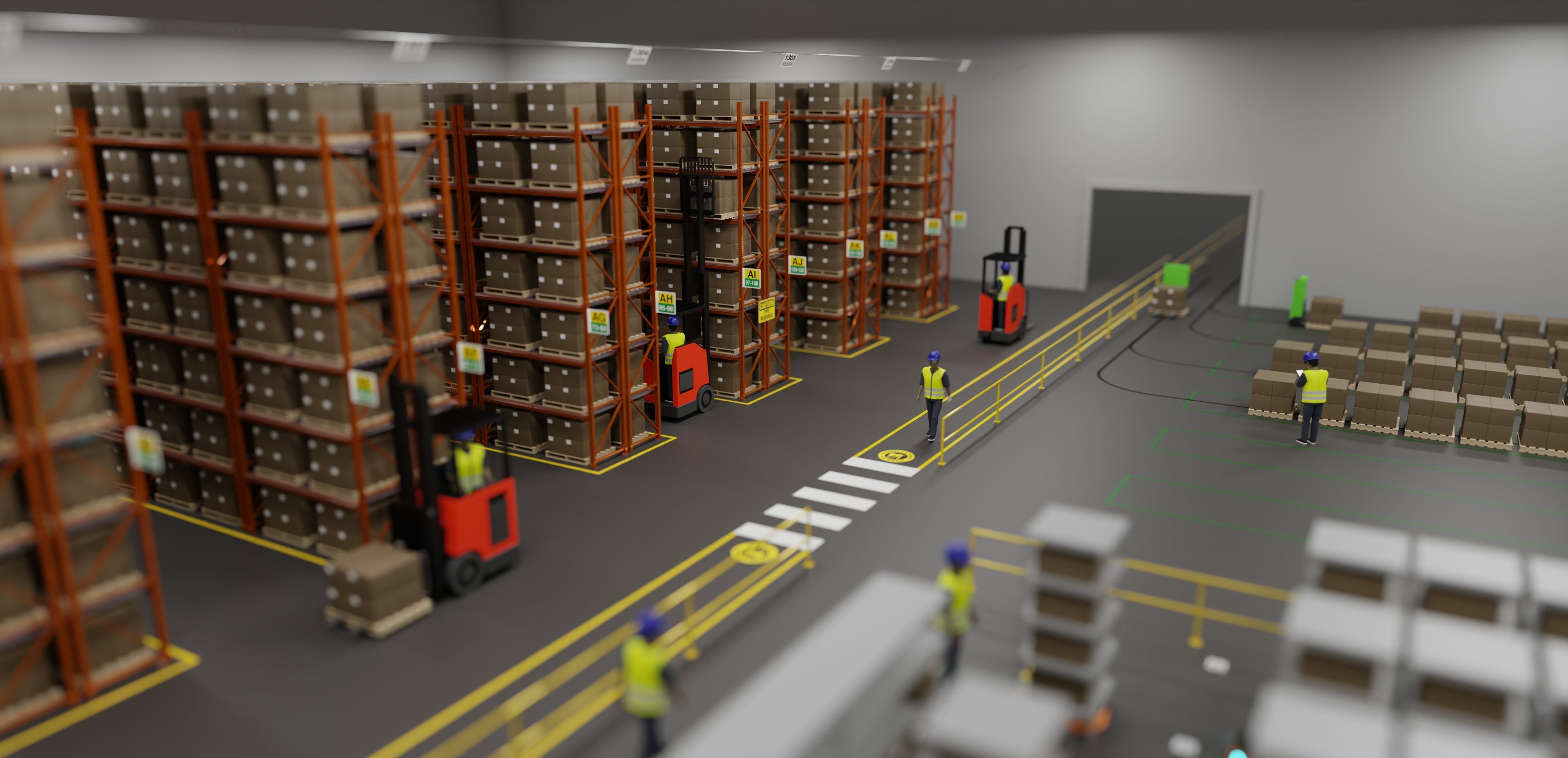 Facility Aisle Navigation & Safety Signage