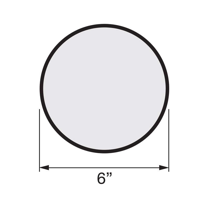 TM190-series 6 in Circle 5S/Lean Tuff Mark™ High Traffic Durable Warehouse Adhesive Warehouse Floor and Position Markers (20 /pkg) with dimensions
