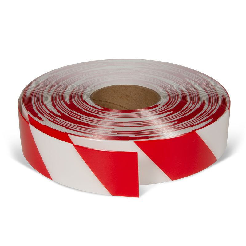 AS251 Red/White ArmorStripe™ Hazard Stripe High Traffic Ultra-Durable Heavy Duty Warehouse Adhesive Floor Marking Tape (100 ft)