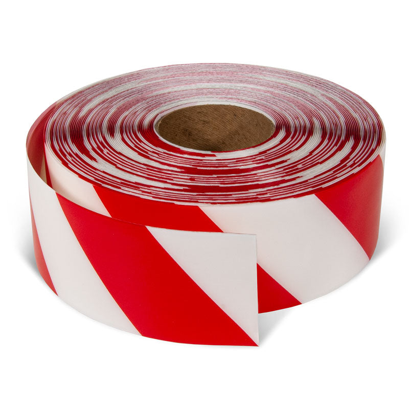 AS351 Red/White ArmorStripe™ Hazard Stripe High Traffic Ultra-Durable Heavy Duty Warehouse Adhesive Floor Marking Tape (100 ft)