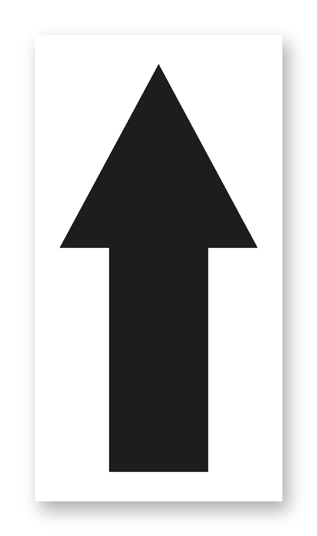 BC3ARWW Butt Cut Black Arrow Adhesive VynMark® Decal Markers 3.5 Inch High (50 /pkg) Color White