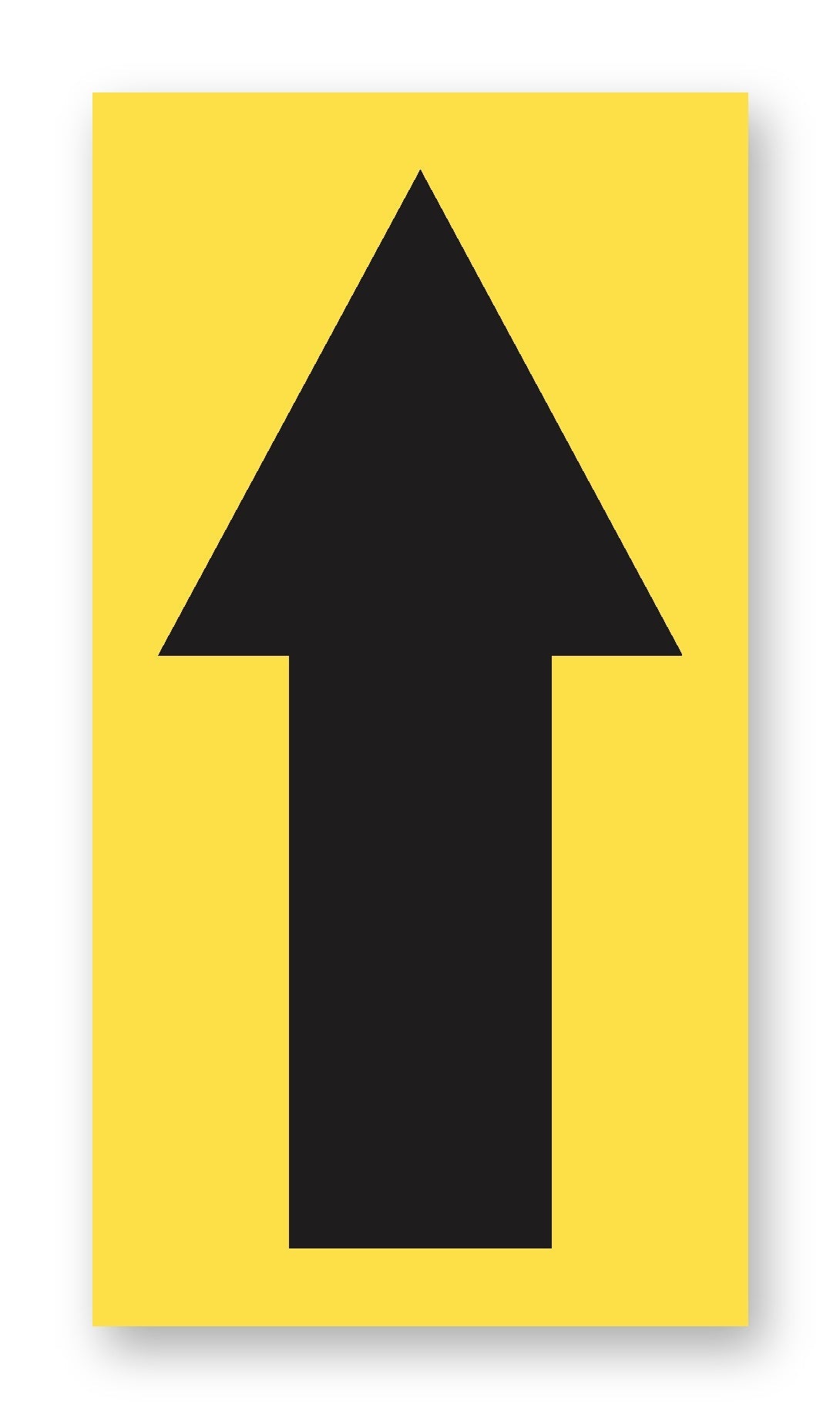 BC3ARWY Butt Cut Black Arrow Adhesive VynMark® Decal Markers 3.5 Inch High (50 /pkg) Color Yellow