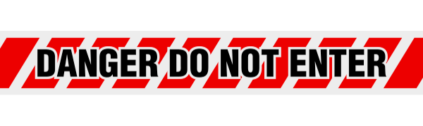 BT1001 White/Red/Black DANGER DO NOT ENTER Barricade Message Safety Tape (3 in x 1,000 ft)