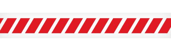 BT10202 Hazard Stripe White/Red Barricade Message Safety Tape (3 in x 1,000 ft) 12 /case