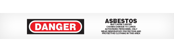 BT10208 Red/Black/White DANGER ASBESTOS MAY CAUSE CANCER CAUSES DAMAGE TO LUNGS AUTHORIZED PERSONNEL ONLY WEAR RESPIRATORY PROTECTION AND PROTECTIVE CLOTHING IN THIS AREA Barricade Message Safety Tape (3 in x 1,000 ft) 12 /case