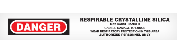 BT10209 Red/Black/White DANGER RESPIRABLE CRYSTALLINE SILICA MAY CAUSE CANCER CAUSES DAMAGE TO LUNGS  WEAR RESPIRATORY PROTECTION IN THIS AREA AUTHORIZED PERSONNEL ONLY Barricade Message Safety Tape (3 in x 1,000 ft) 12 /case