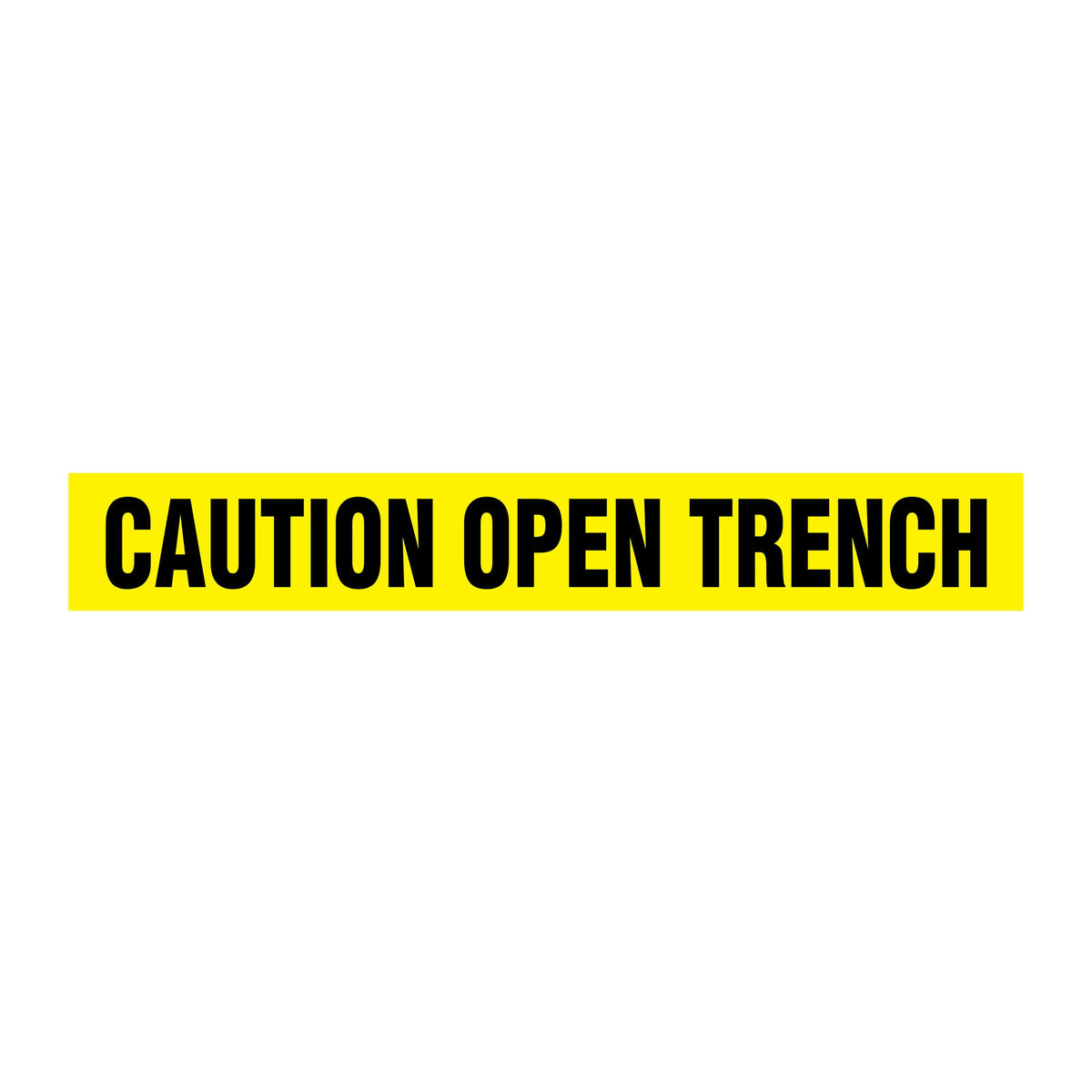 BT1028 Yellow/Black CAUTION OPEN TRENCH Barricade Message Safety Tape (3 in x 1,000 ft) 12 /case - Price per Roll