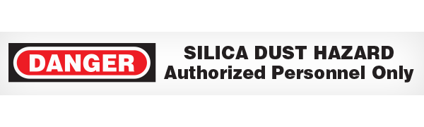 BT10212 Red/Black/White DANGER SILICA DUST HAZARD AUTHORIZED PERSONNEL ONLY Barricade Message Safety Tape (3 in x 1,000 ft) 12 /case