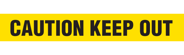 BT1026 Yellow/Black CAUTION KEEP OUT Barricade Message Safety Tape (3 in x 1,000 ft) 12 /case