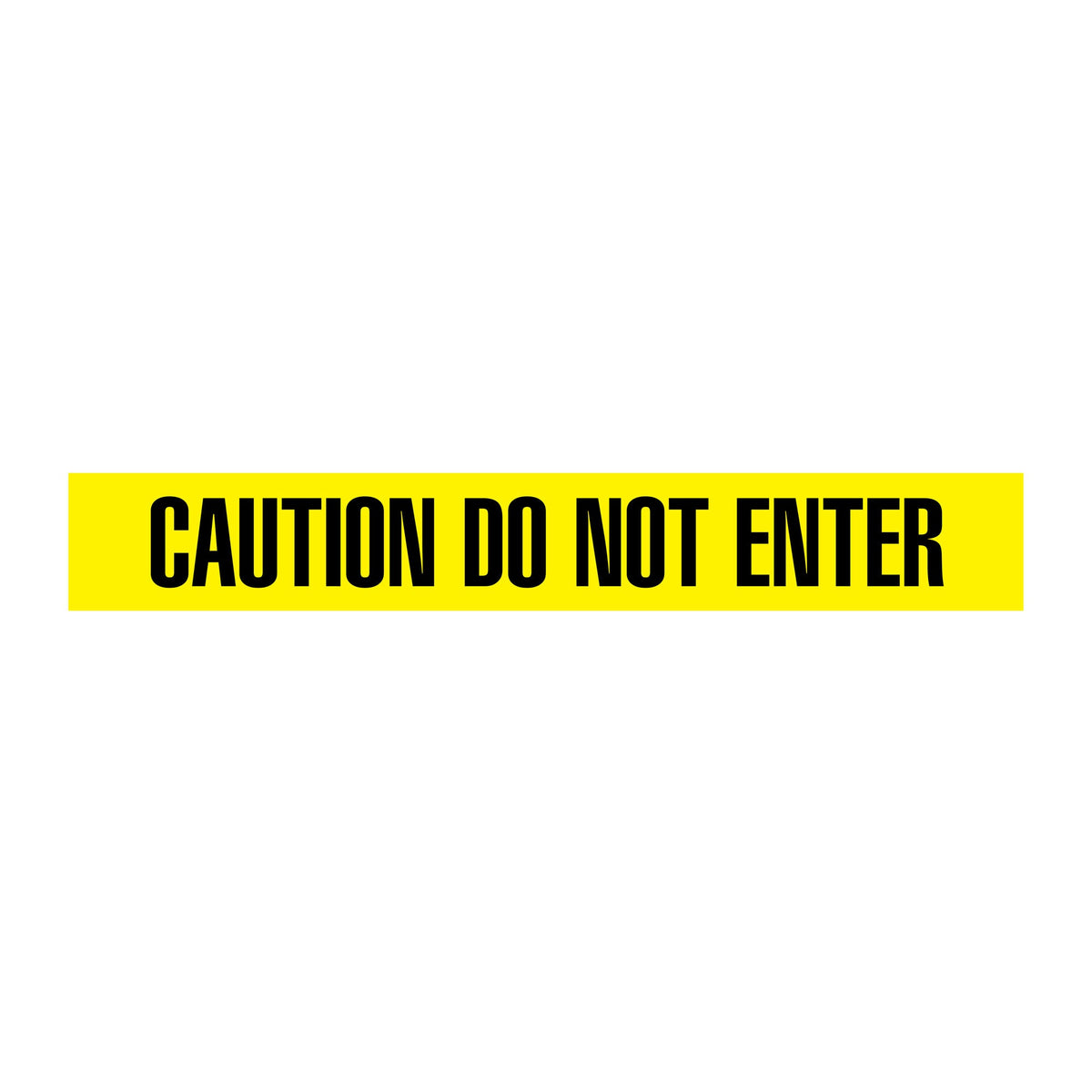 Yellow/Black CAUTION DO NOT ENTER Barricade Message Safety Tape (3 in x 1,000 ft) 12 /case - Price per Roll