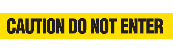 BT-Series Yellow/Black CAUTION DO NOT ENTER Barricade Message Safety Tape (3 in x 1,000 ft) 12 /case