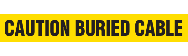 BT1045 Yellow/Black CAUTION BURIED CABLE Barricade Message Safety Tape (3 in x 1,000 ft) 12 /case