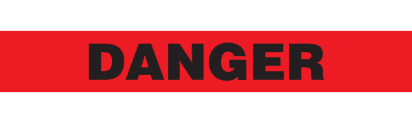 BT5257 Red/Black DANGER Value Grade Short Roll Barricade Message Safety Tape (3 in x 200 ft) 36 /case