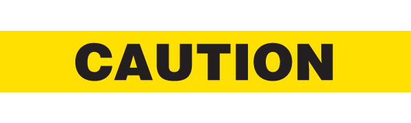 Yellow/Black CAUTION Barricade Message Safety Tape (3 in x 1,000 ft) 12 /case