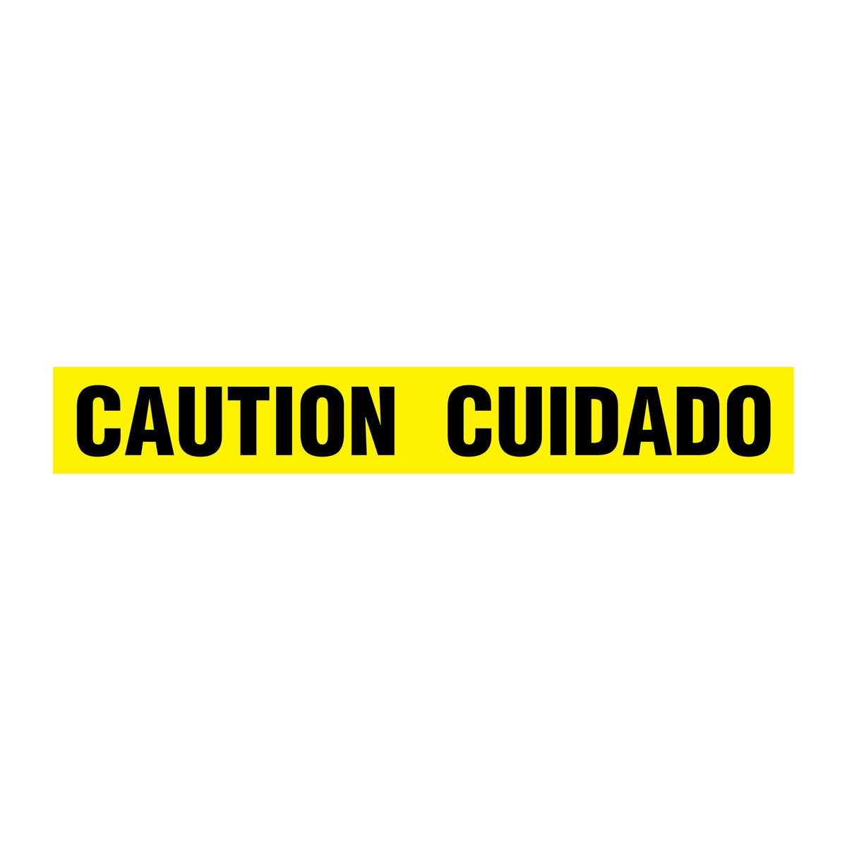Yellow/Black CAUTION/CUIDADO Barricade Message Safety Tape (3 in x 1,000 ft) 12 /case - Price per Roll