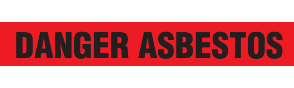 BT1060 Red/Black DANGER ASBESTOS Barricade Message Safety Tape (3 in x 1,000 ft) 12 /case