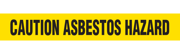 BT1072 Yellow/Black CAUTION ASBESTOS HAZARD Barricade Message Safety Tape (3 in x 1,000 ft) 12 /case