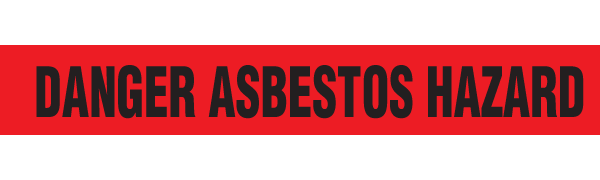 BT1085 Red/Black DANGER ASBESTOS HAZARD Barricade Message Safety Tape (3 in x 1,000 ft) 12 /case