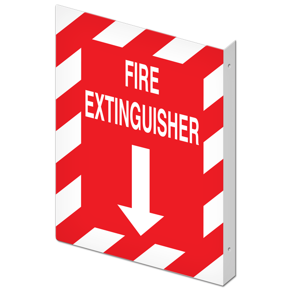 DFS104P 10 in x 14 in FIRE EXTINGUISHER PrimeGuard® Fire Safety Equipment Projected Safety Sign 