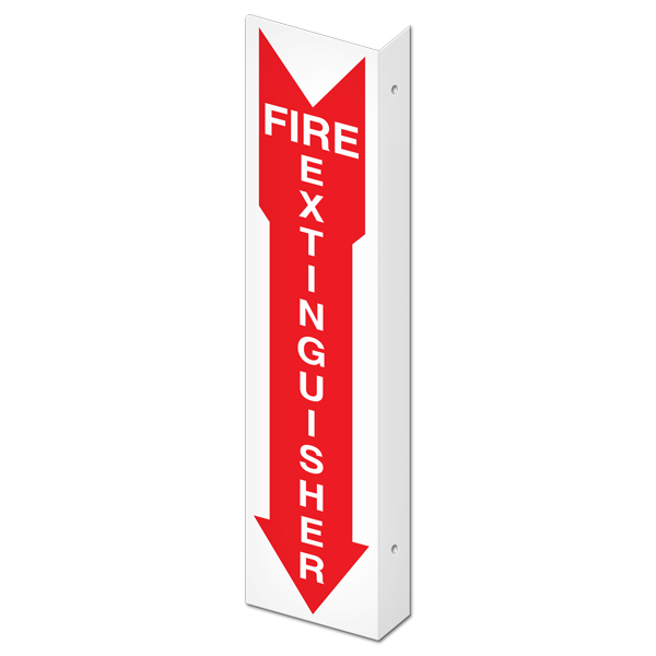 DFS109P 4 in x 18 in FIRE EXTINGUISHER PrimeGuard® Fire Safety Equipment Projected Safety Sign 