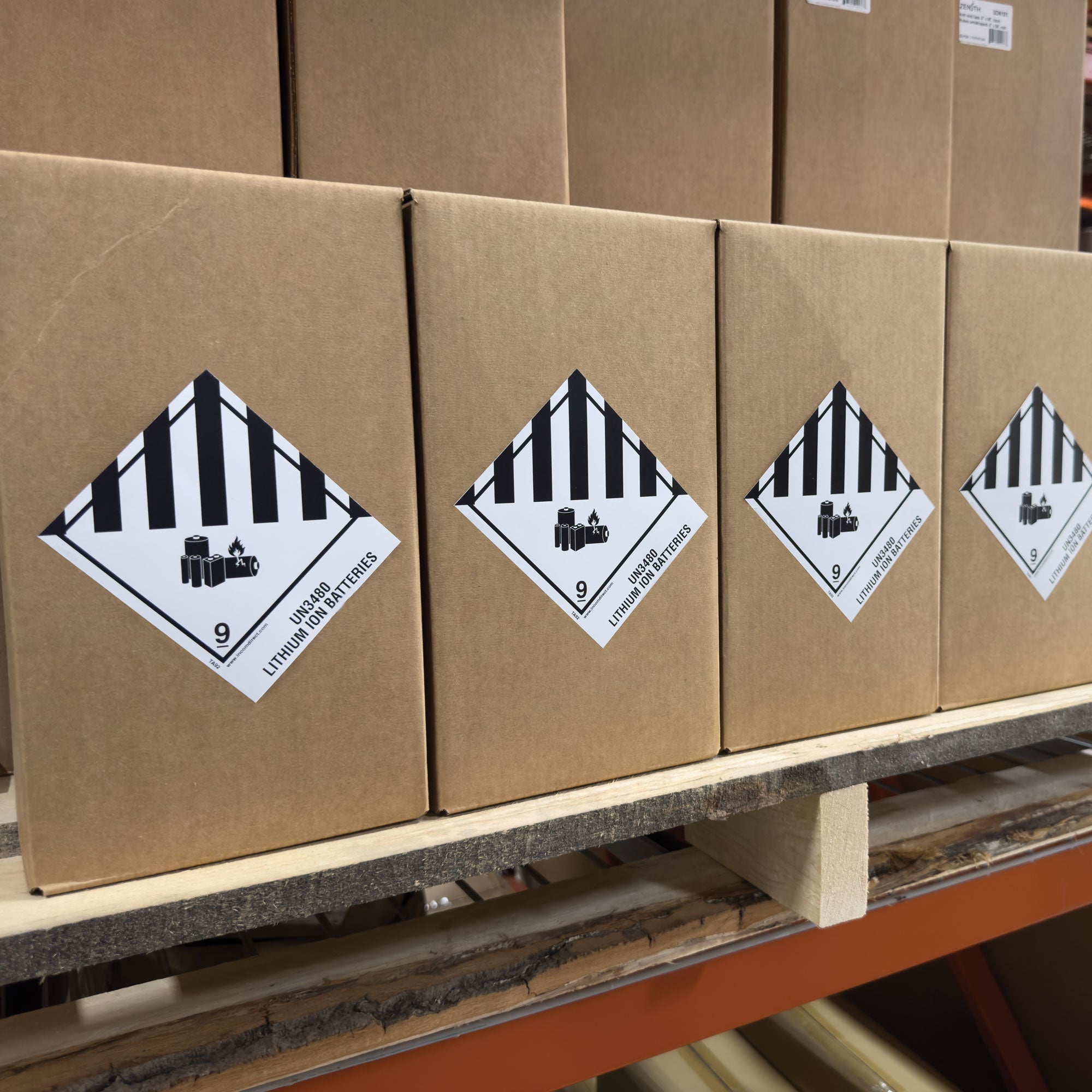 Hazmat Hazardous Material DOT Worded Preprinted Tabbed Shipping Labels (4 in x 4.75 in) 500 /roll in use on boxes