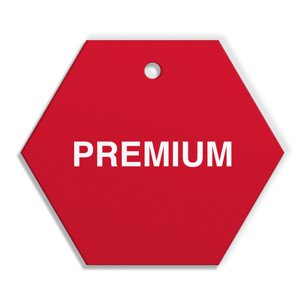 FT102 CPPI PREMIUM Fuel Identification Tags (2.56 in Hexagon) 250 /pkg
