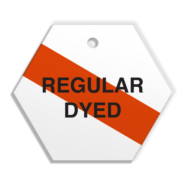 FT107 CPPI REGULAR DYED Fuel Identification Tags (2.56 in Hexagon) 250 /pkg