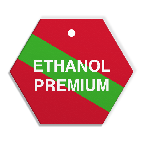 FT108 CPPI ETHANOL PREMIUM Fuel Identification Tags (2.56 in Hexagon) 250 /pkg