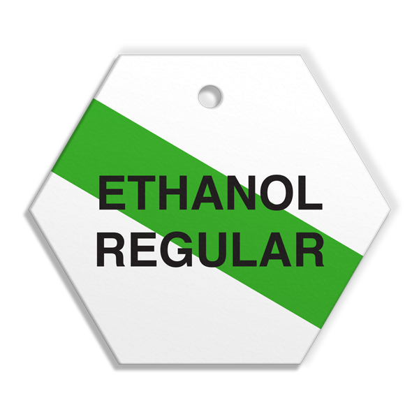 FT110 CPPI ETHANOL REGULAR Fuel Identification Tags (2.56 in Hexagon) 250 /pkg