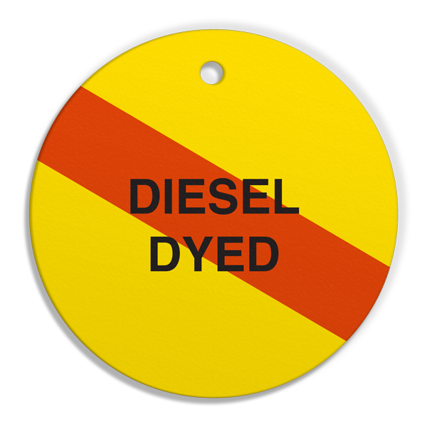 FT115 CPPI DIESEL DYED Fuel Identification Tags (2.56 in Diameter Circle) 250 /pkg
