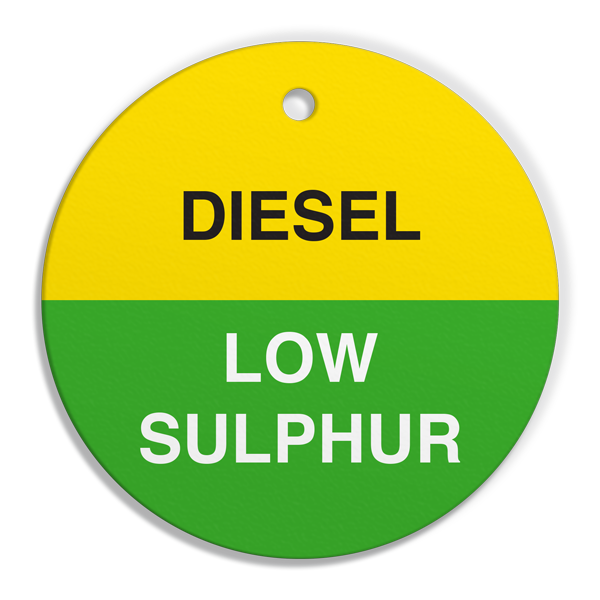 FT116 CPPI DIESEL LOW SULPHER Fuel Identification Tags (2.56 in Diameter Circle) 250 /pkg