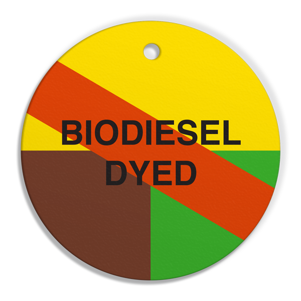 FT119 CPPI BIODIESEL DYED Fuel Identification Tags (2.56 in Diameter Circle) 250 /pkg