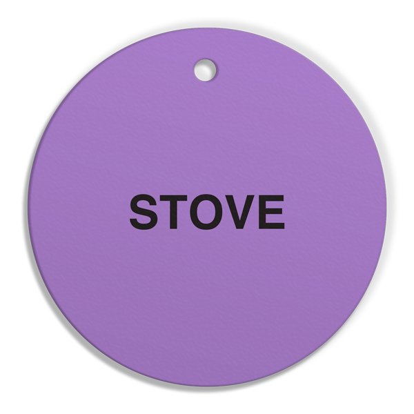 FT123 CPPI STOVE Fuel Identification Tags (2.56 in Diameter Circle) 250 /pkg