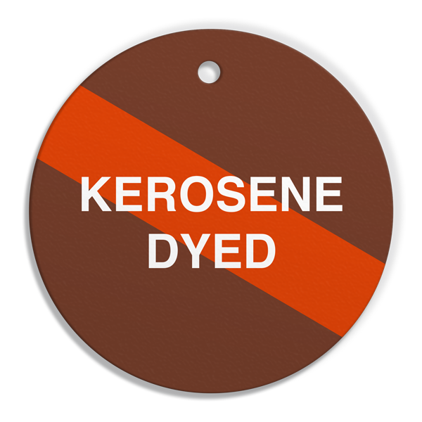 FT126 CPPI KEROSENE DYED Fuel Identification Tags (2.56 in Diameter Circle) 250 /pkg