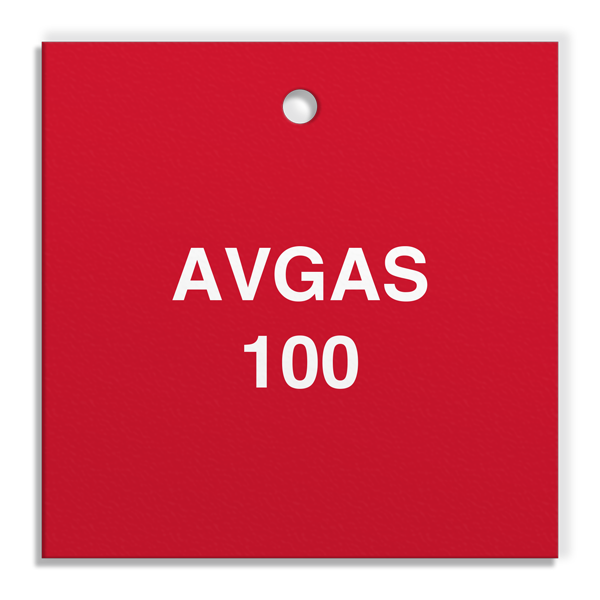 FT130 CPPI AVGAS 100 Fuel Identification Tags (2.36 in Square) 250 /pkg