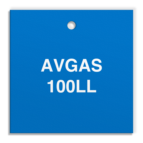 FT132 CPPI AVGAS 100LL Fuel Identification Tags (2.36 in Square) 250 /pkg